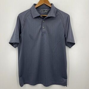 Callaway Polo Shirt Men's M Gray Moisture Wicking Golf‎ Short Sleeve
